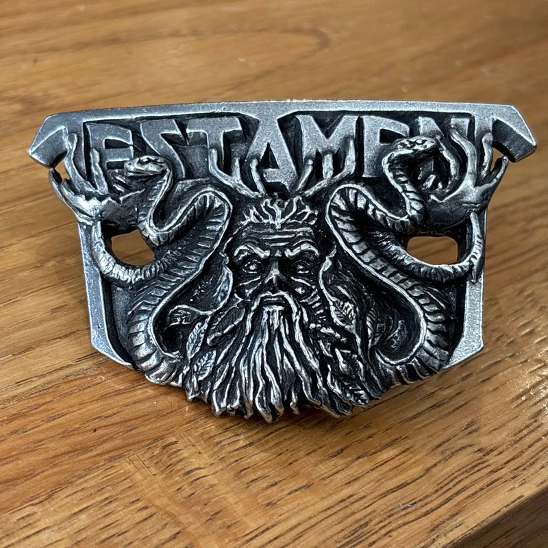 TESTAMENT: official metal belt buckle