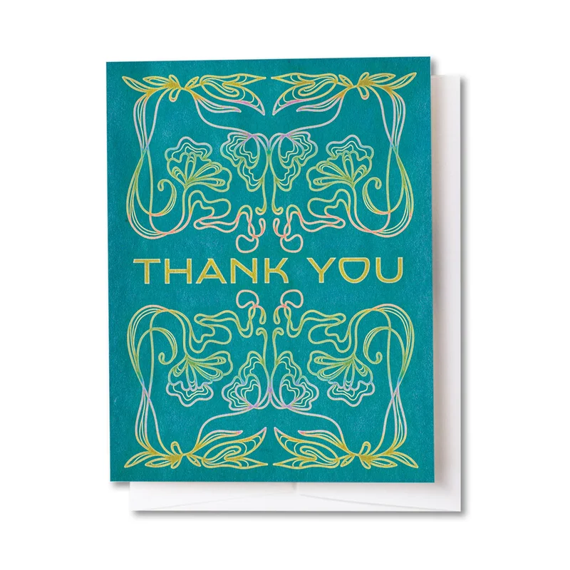 Thank You Floral Nouveau Card