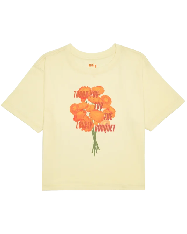 Thank You For The Lovely Bouquet Cropped T-Shirt