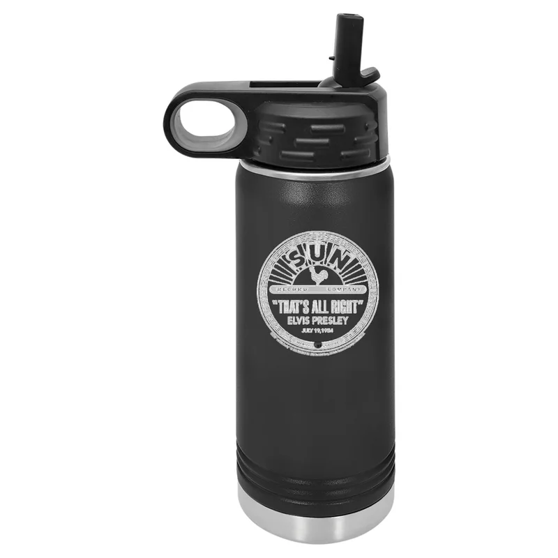 That's All Right Label Laser Engraved Polar Camel Water Bottle BLACK
