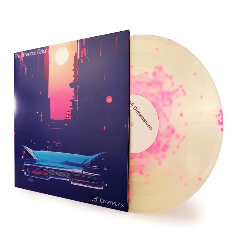The American Dollar  Lofi Dimensions [LP] Milky Clear with Pink Splatter