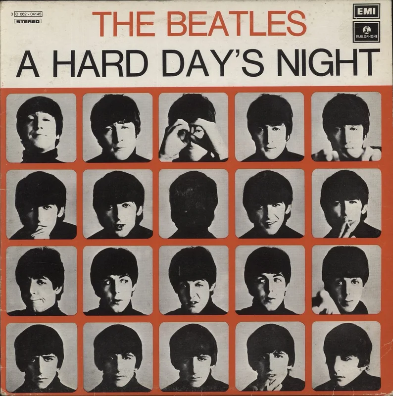 The Beatles A Hard Day's Night - Light Blue Label - EX Italian Vinyl LP