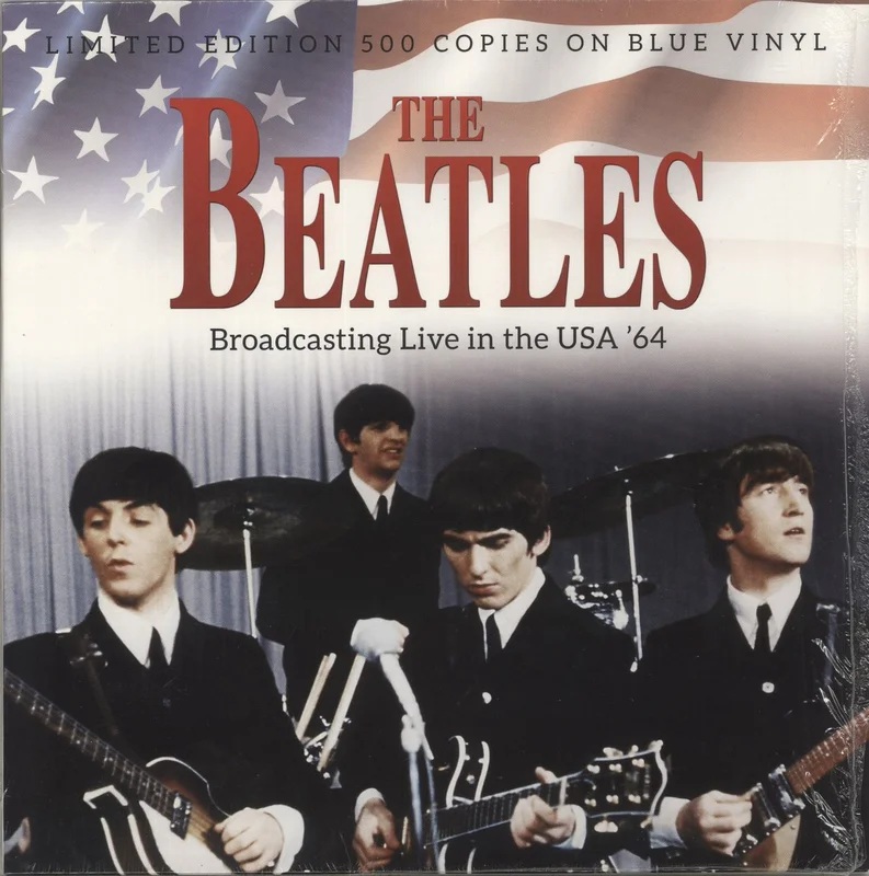 The Beatles Broadcasting Live in the USA '64 - Blue Vinyl UK Vinyl LP