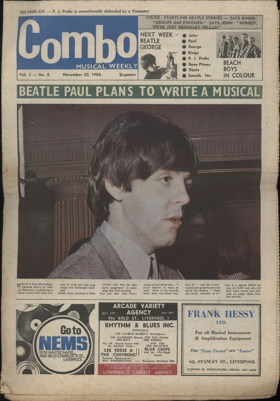 The Beatles Combo Music Weekly UK Magazine