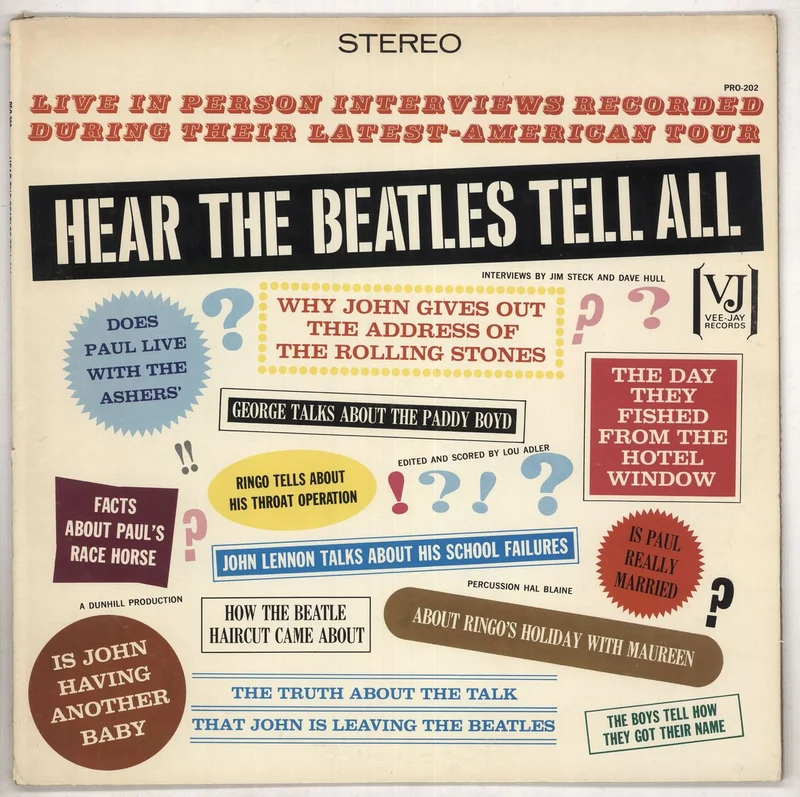 The Beatles Hear The Beatles Tell All - 2nd - VG US Vinyl LP