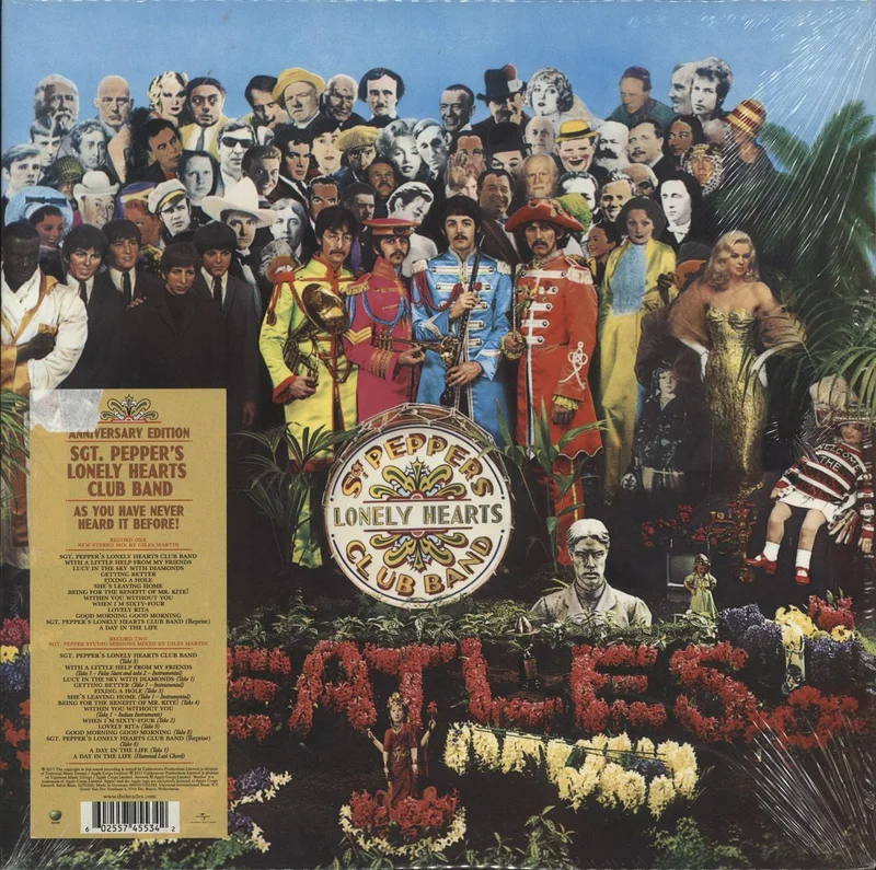 The Beatles Sgt. Pepper's Lonely Hearts Club Band - Open shrink UK 2-LP vinyl set