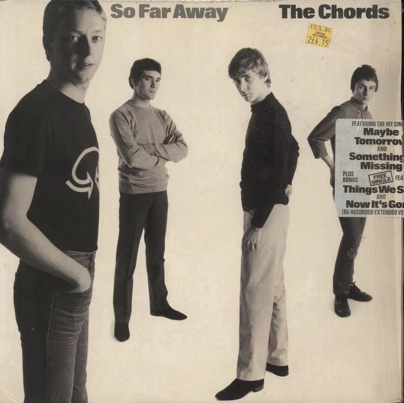 The Chords So Far Away - Shrink with sticker underneath UK Vinyl LP