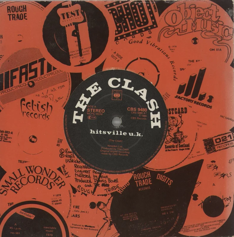 The Clash Hitsville U.K. - EX UK 7" vinyl