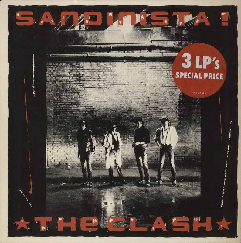 The Clash Sandinista! - Hype-Sticker + Insert Dutch 3-LP vinyl set
