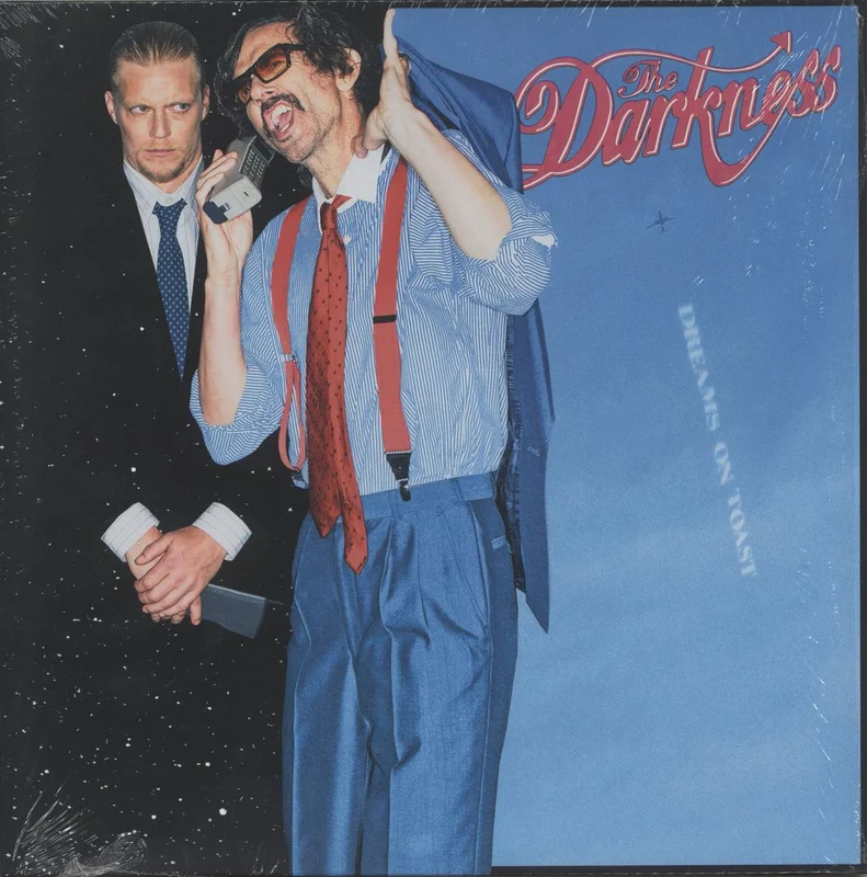 The Darkness Dreams On Toast - Red & Black Splatter + Autographed UK Vinyl LP