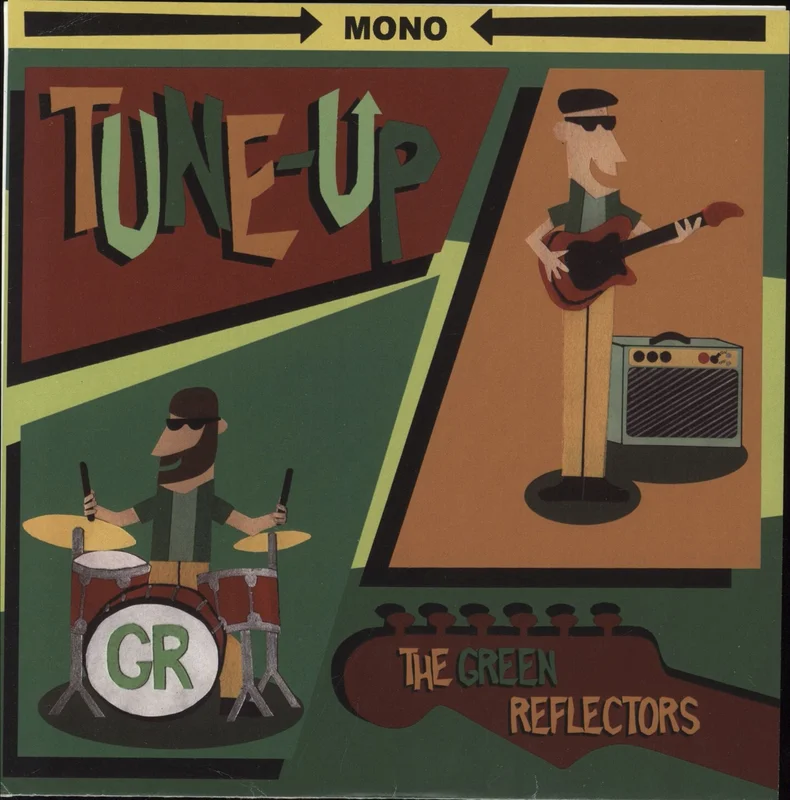 The Green Reflectors Tune-Up - Black w/ Green & Gold Splatter Vinyl Canadian 7" vinyl