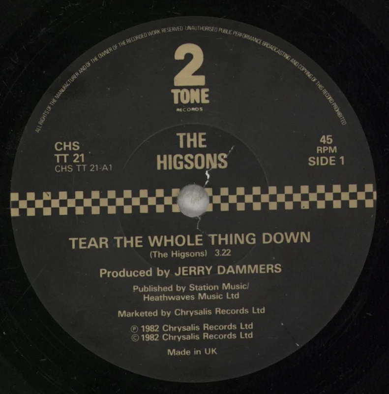 The Higsons Tear The Whole Thing Down UK 7" vinyl