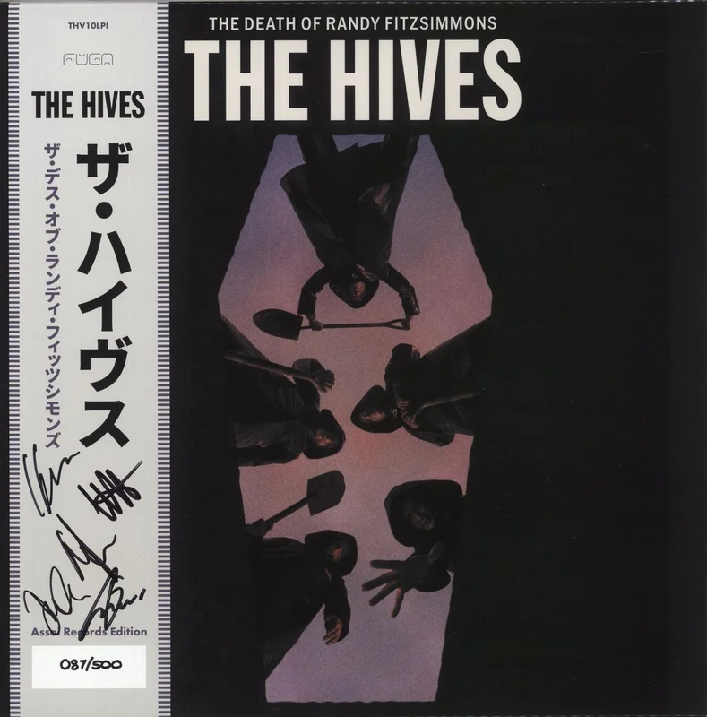 The Hives The Death Of Randy Fitzsimmons - 180 Gram Glow In The Dark Vinyl - Autographed Obi UK Vinyl LP