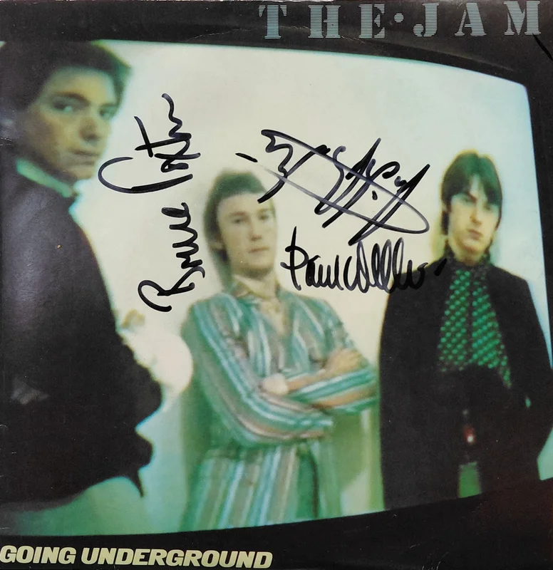 The Jam Going Underground - Autographed UK 7" vinyl