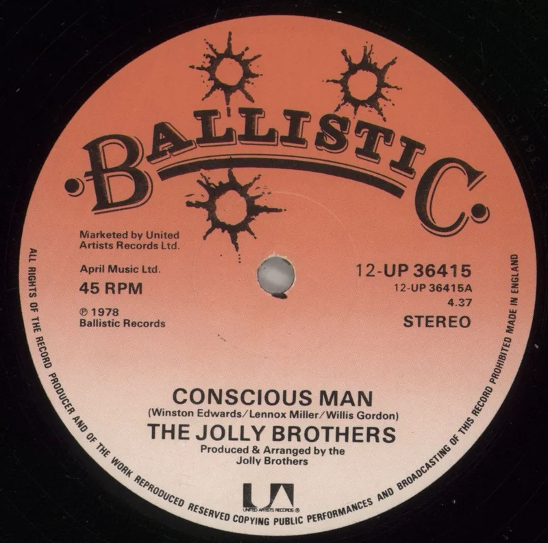 The Jolly Brothers Conscious Man UK 12" vinyl