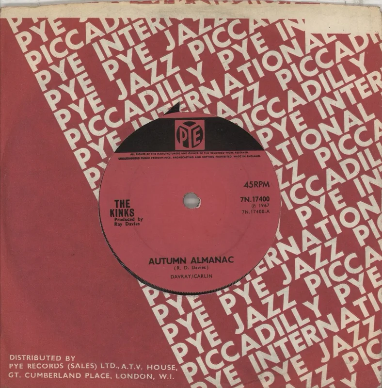 The Kinks Autumn Almanac - 1st - Solid UK 7" vinyl