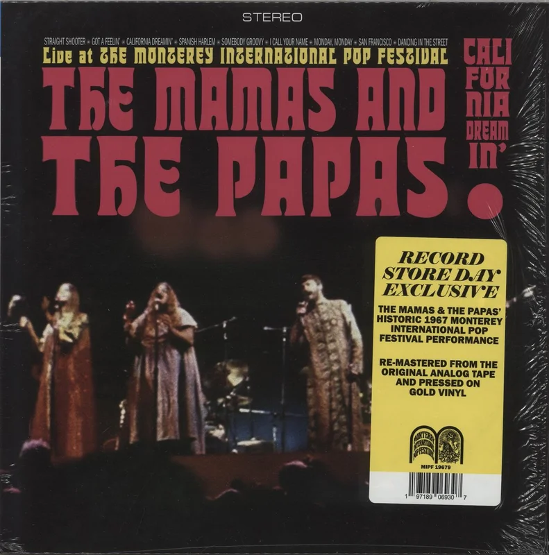 The Mama's And The Papa's California Dreamin' [Live At The Monterey International Pop Festival] - RSD23 - Gold Vinyl UK Vinyl LP