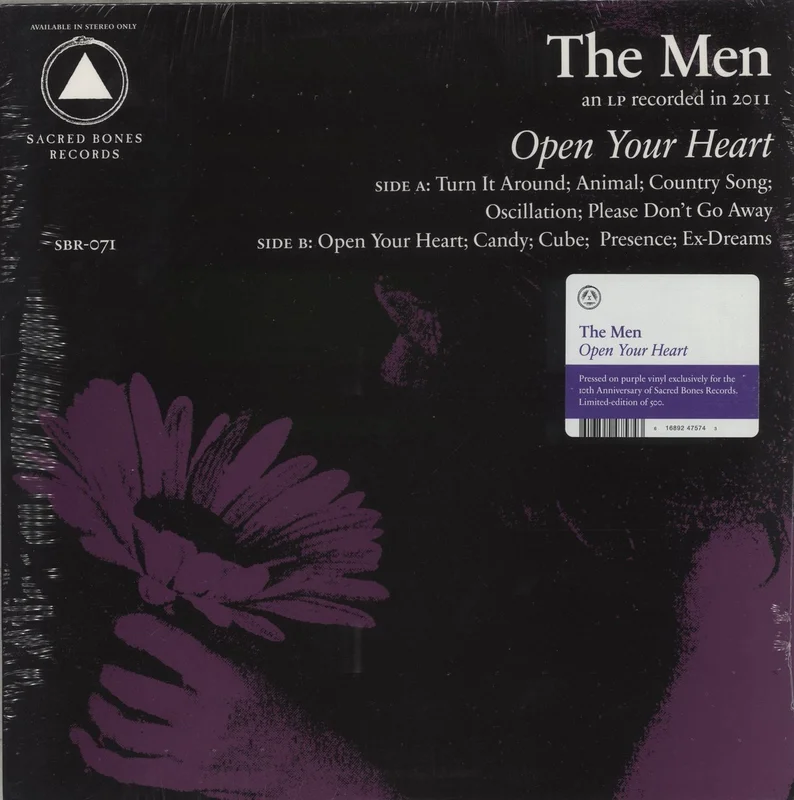 The Men (Punk) Open Your Heart - Purple Vinyl - Sealed US Vinyl LP
