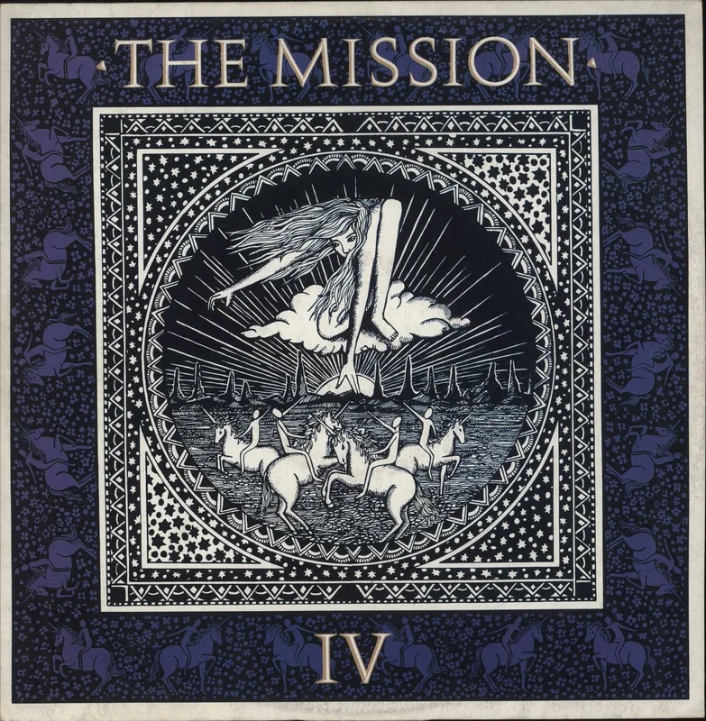The Mission Wasteland - 'IV' Sleeve + Promo sticker UK 12" vinyl