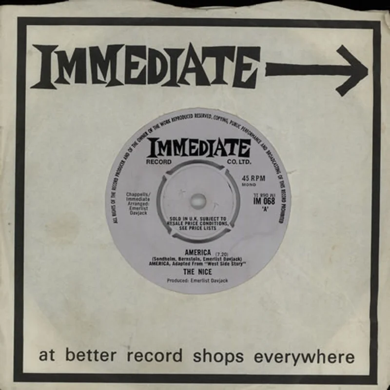 The Nice America - 1st - 4pr UK 7" vinyl