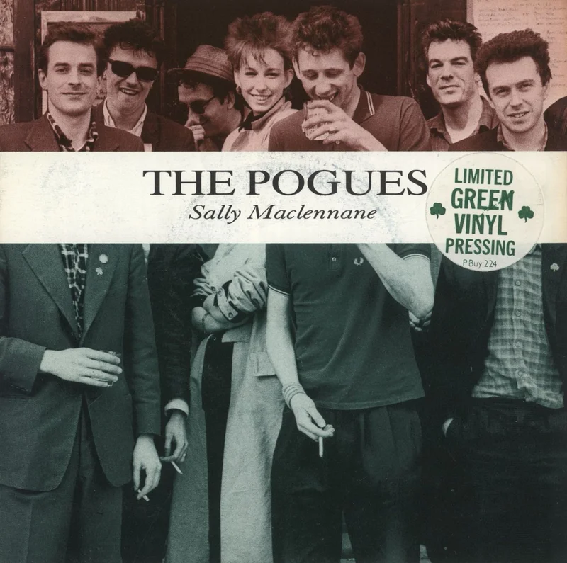 The Pogues Sally Maclennane - Green Vinyl + Poster Sleeve UK 7" vinyl