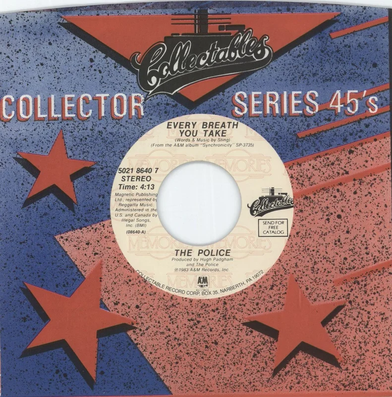 The Police Every Breath You Take - Collectables US 7" vinyl