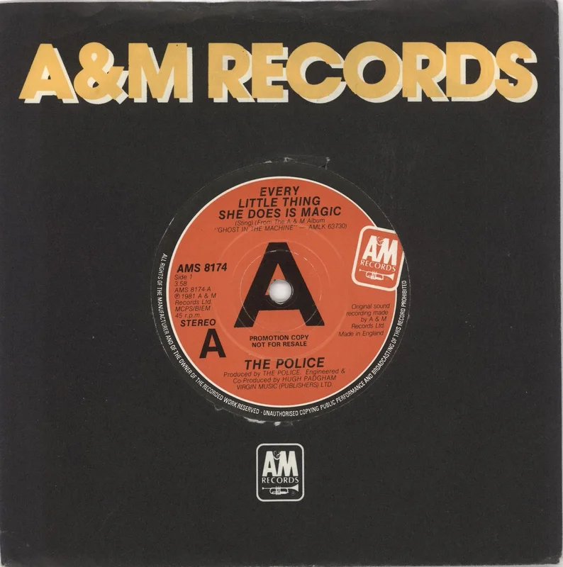 The Police Every Little Thing She Does Is Magic UK Promo 7" vinyl