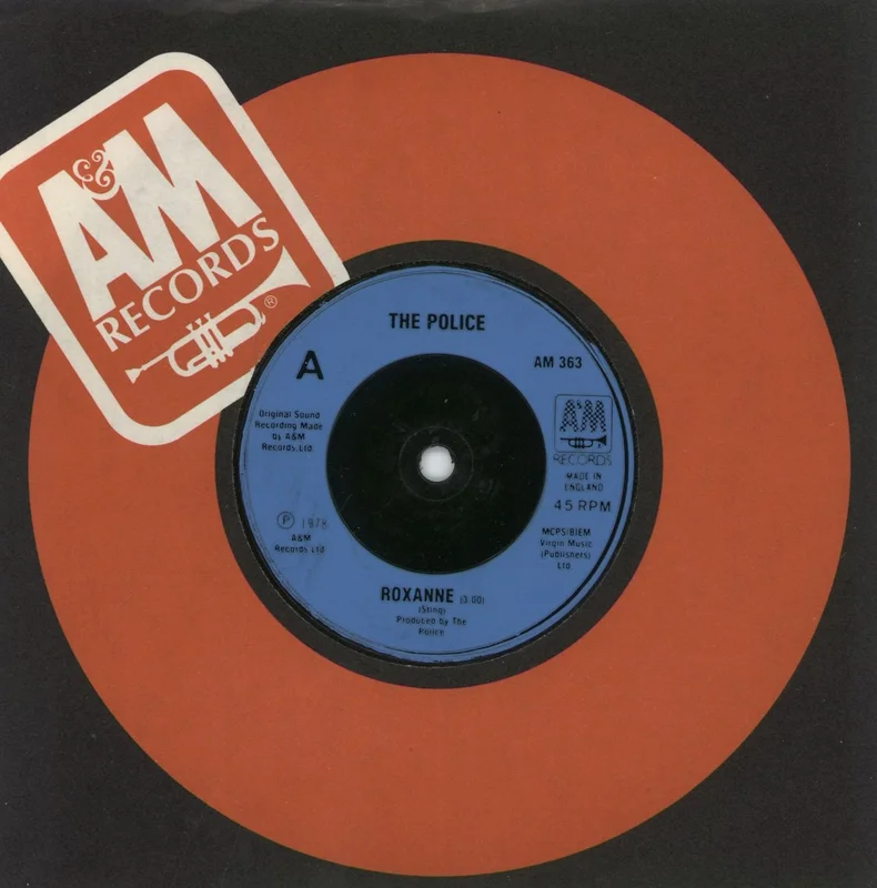 The Police Roxanne - Blue Injection UK 7" vinyl