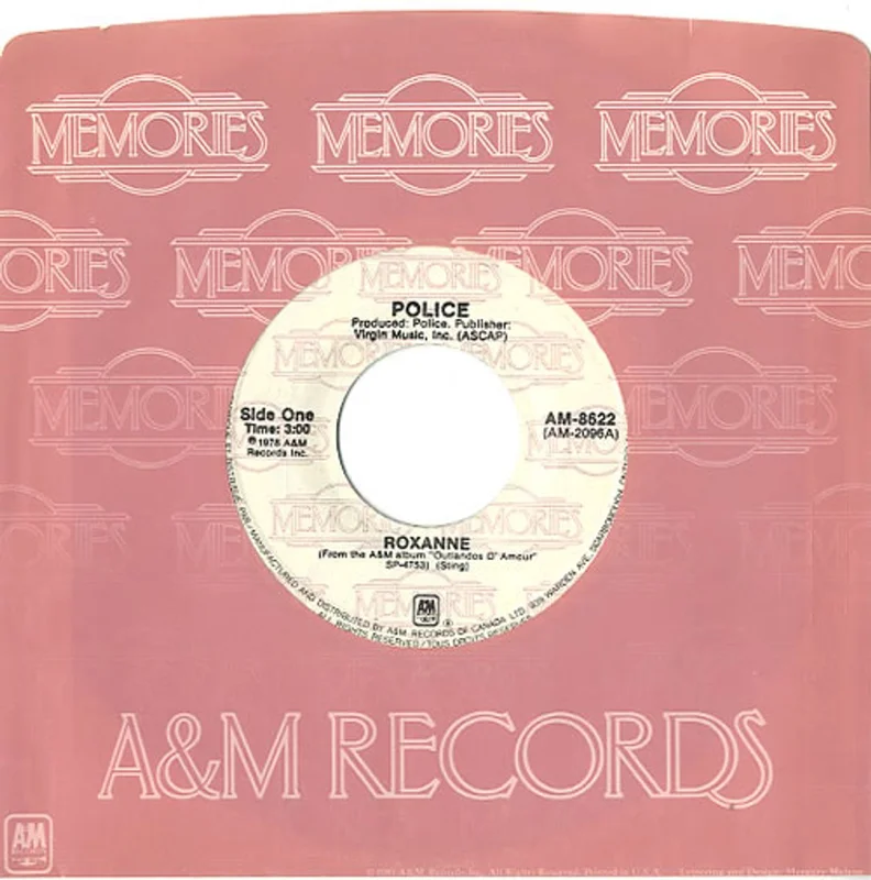 The Police Roxanne - Memories Series Canadian 7" vinyl