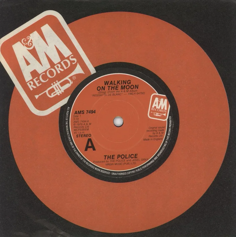 The Police Walking On The Moon - 1981 UK 7" vinyl