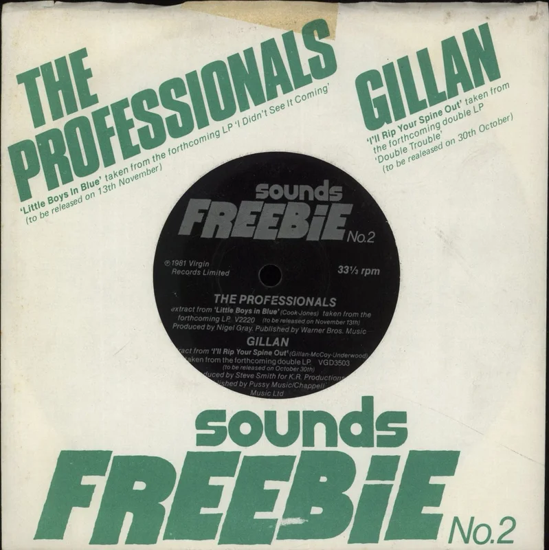 The Professionals Extract From Little Boys In Blue - Flexi UK 7" vinyl