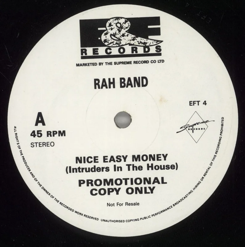 The Rah Band Nice Easy Money (Intruders In The House) UK Promo 12" vinyl