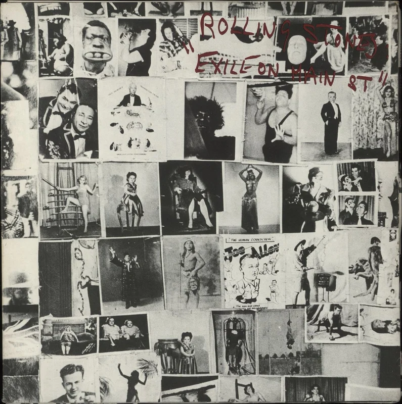 The Rolling Stones Exile On Main St + Postcards - EX UK 2-LP vinyl set