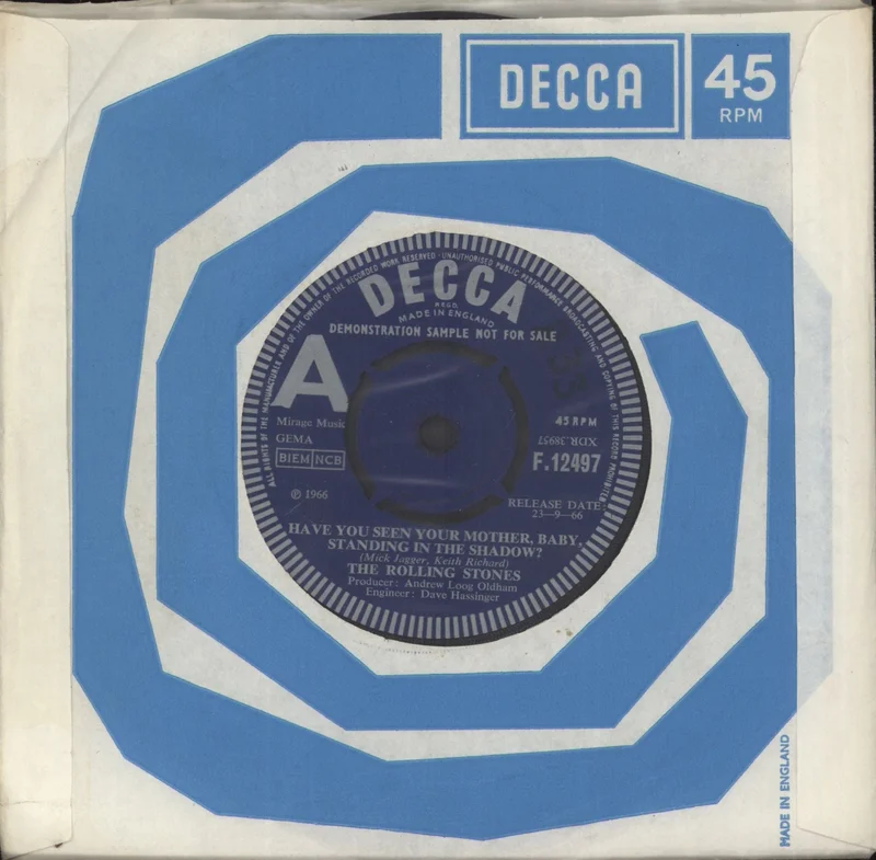 The Rolling Stones Have You Seen Your Mother- A Label UK Promo 7" vinyl