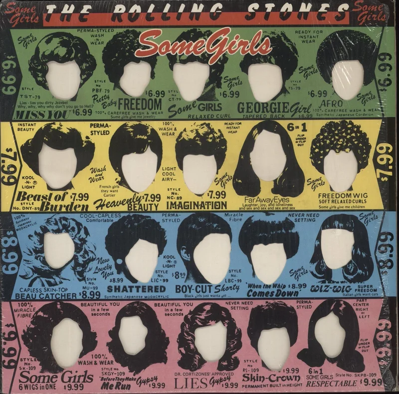 The Rolling Stones Some Girls - 1st - G/Y/B/P - Shrink UK Vinyl LP