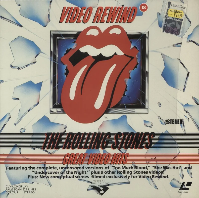 The Rolling Stones Video Rewind - Shrink UK Laserdisc