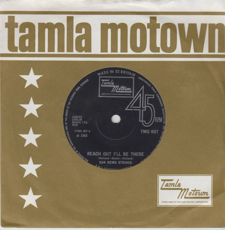 The San Remo Strings Reach Out I'll Be There UK 7" vinyl