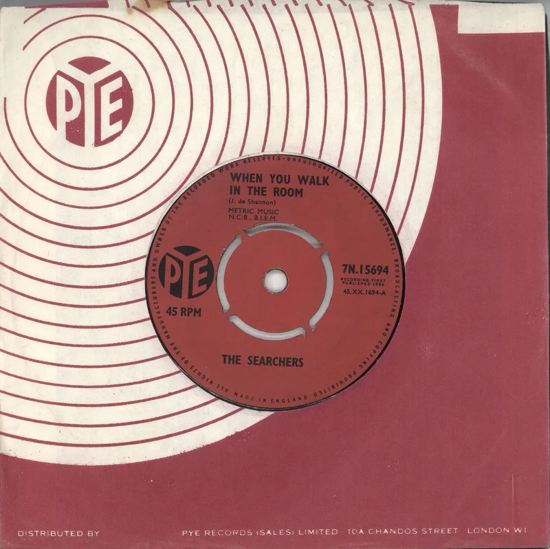 The Searchers When You Walk In The Room - 4pr UK 7" vinyl
