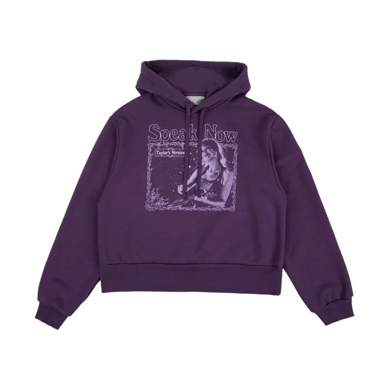 The Story Of Us Purple Crop Hoodie