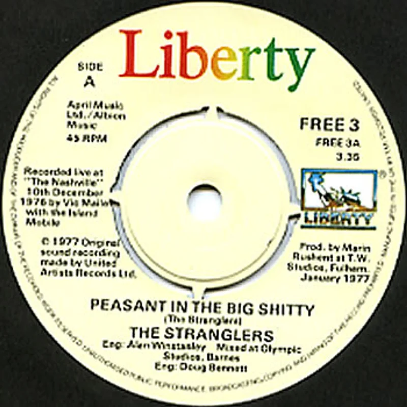 The Stranglers Peasant In The Big Shitty - 2nd SIS issue UK 7" vinyl