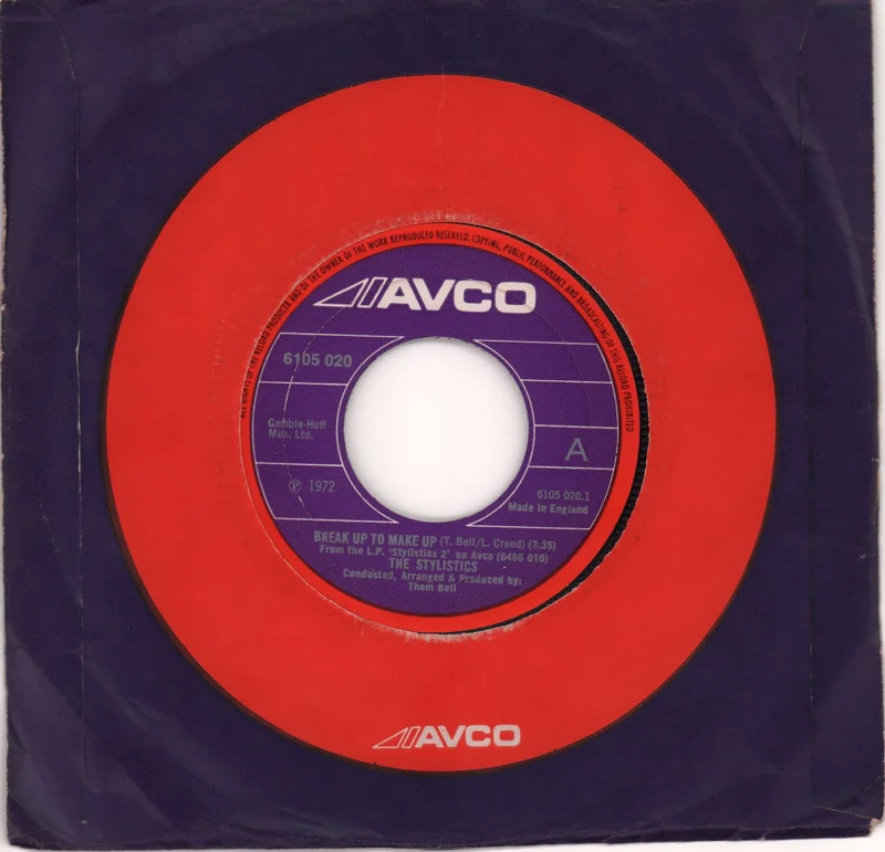 The Stylistics Break Up To Make Up - wide UK 7" vinyl