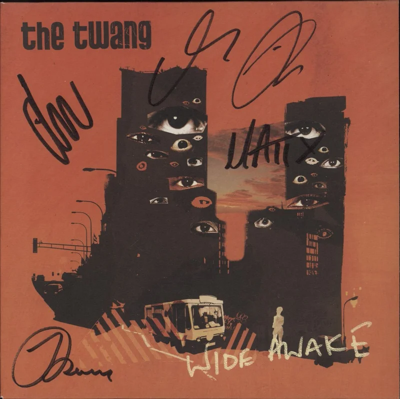 The Twang Wide Awake - Autographed UK 7" vinyl