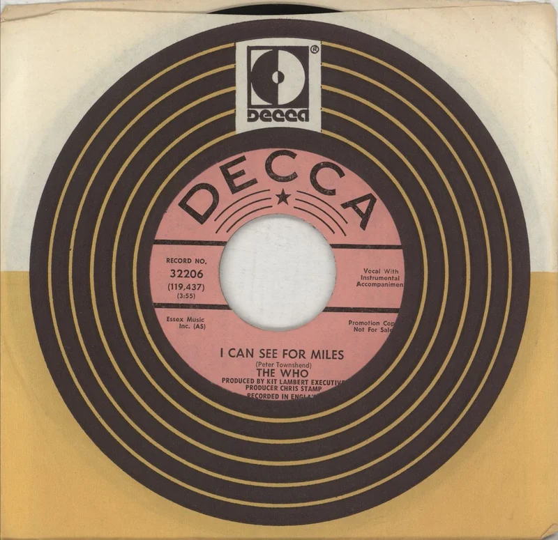 The Who I Can See For Miles US Promo 7" vinyl