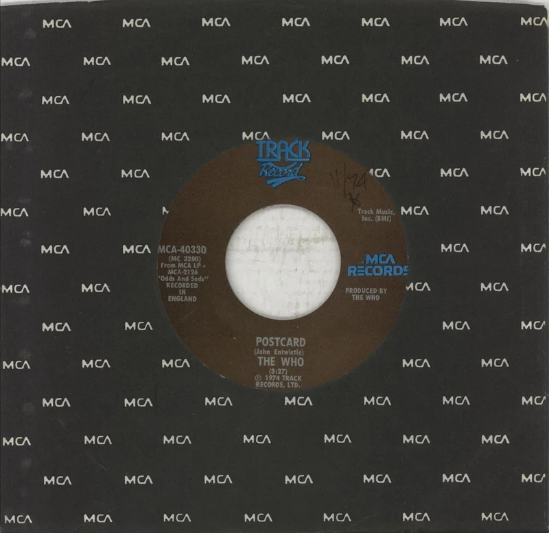 The Who Postcard US 7" vinyl