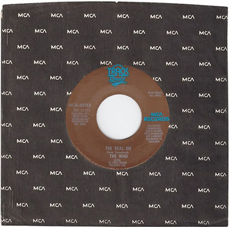 The Who The Real Me - Company Sleeve US 7" vinyl