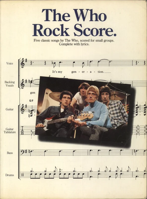 The Who The Who Rock Score UK Book