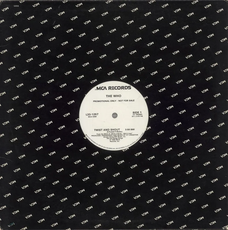 The Who Twist And Shout US Promo 12" vinyl