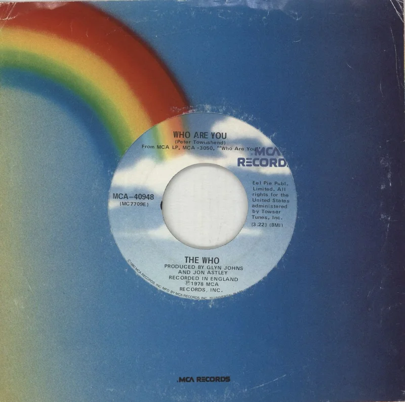 The Who Who Are You - Blue label US 7" vinyl