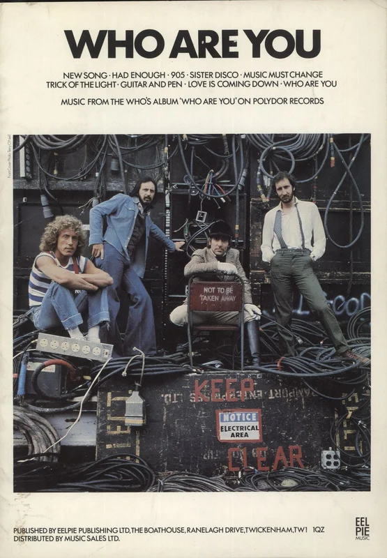 The Who Who Are You Songbook UK Book