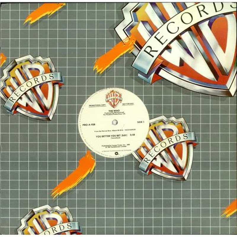 The Who You Better You Bet US Promo 12" vinyl